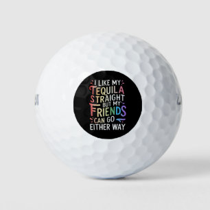 Balles De Golf Amis de tequila straight aller dans les deux sens