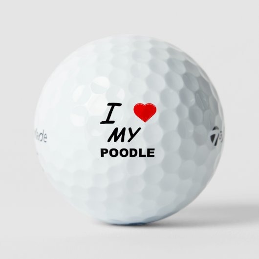 Balles De Golf amour caniche (Recto)