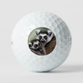 Balles De Golf **"Amour de la mère : Mummy and Baby Lemur Cuddlin (Recto)