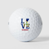 Balles De Golf Amour du drapeau du Vermont (Devant)