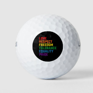 Balles De Golf Amour Respect Liberté Tolérance Égalité Fierté