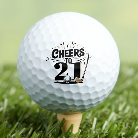 Balles De Golf Amusant 21e Anniversaire