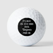 Balles De Golf Amusant Humour Perdu Ball Blague Moderne Typograph (Recto)