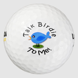 Balles De Golf Amusant Oiseau Bleu mignon "Parlez-Moi Birdie"