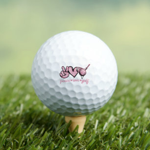 Balles De Golf Amusant Paix Amour Joueur de Golf Amateurs de Spor