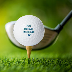 Balles De Golf Amusant Simple Golfer Approche finale : Nom Piège