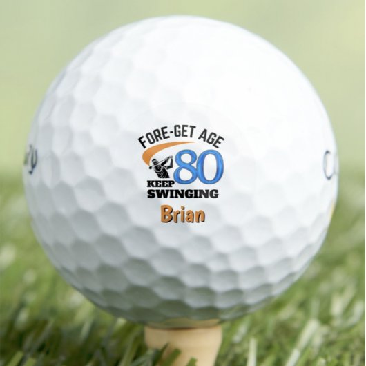 Balles De Golf Amusants 80th Golf Don pour Ami - Keep Swing