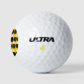 Balles De Golf Ananas noir (Logo)