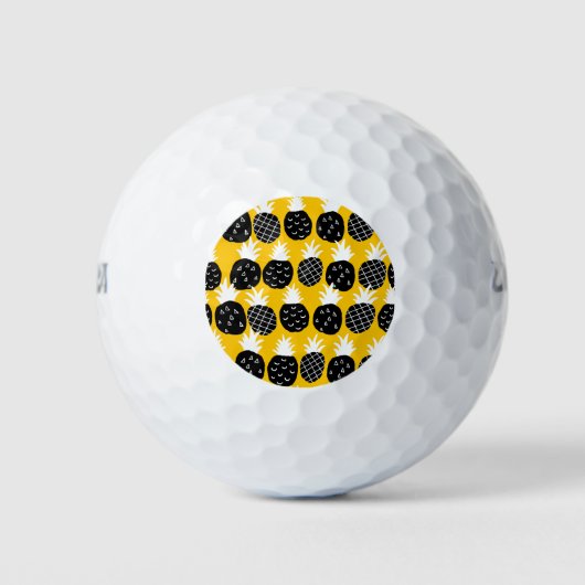 Balles De Golf Ananas noir (Devant)