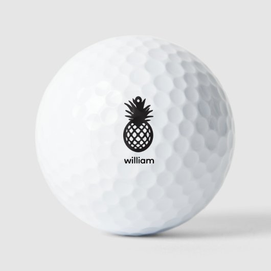 Balles De Golf Ananas Personnalisé (Recto)