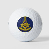 Balles De Golf Ancien Maître Freemason Carré et Compass Masonic (Devant)