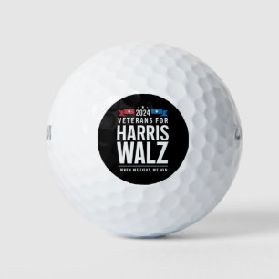 Balles De Golf Anciens Combattants Pour Harris Walz Présidentiell
