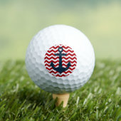 Balles De Golf Ancre de bateau Rouge Blanc Bleu Ballons de golf n (T-shirt Insitu)