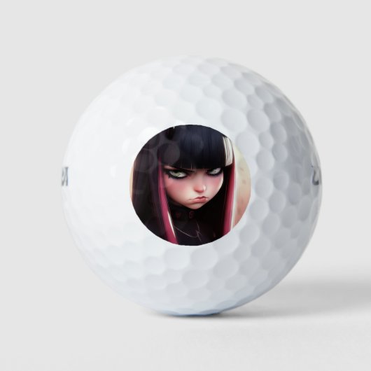 Balles De Golf Angry Punk Rocker Girl (Devant)