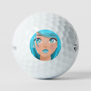 BALLES DE GOLF ANIME CARTOON GIRL