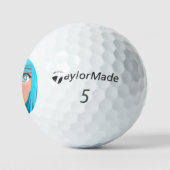 BALLES DE GOLF ANIME CARTOON GIRL (Logo)