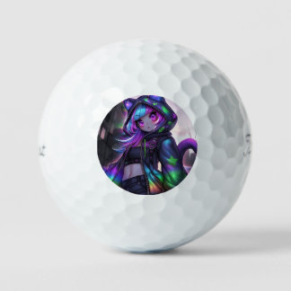 Balles De Golf Anime Catgirl Night Glow