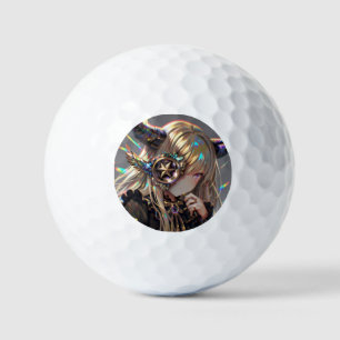 Balles De Golf Anime Steampunk Horned Beauté avec Star Monocle