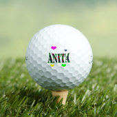 Balles De Golf Anita, Name Logo With Love Hearts, (T-shirt Insitu)