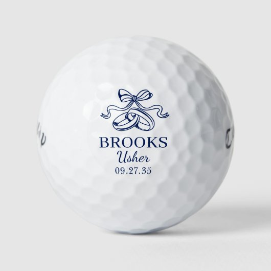 Balles De Golf Anneaux de Mariage Usher (Devant)