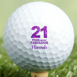 Balles De Golf Anniversaire 21 ans Collègue Violet 21 et Fabuleux