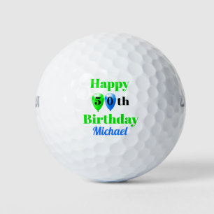 Balles De Golf Anniversaire 50th Balloons Ajouter Golfer Name