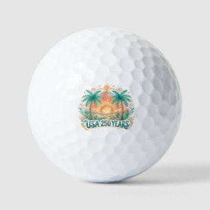 Balles De Golf Anniversaire des 250 ans de l'Amérique USA Palm Be