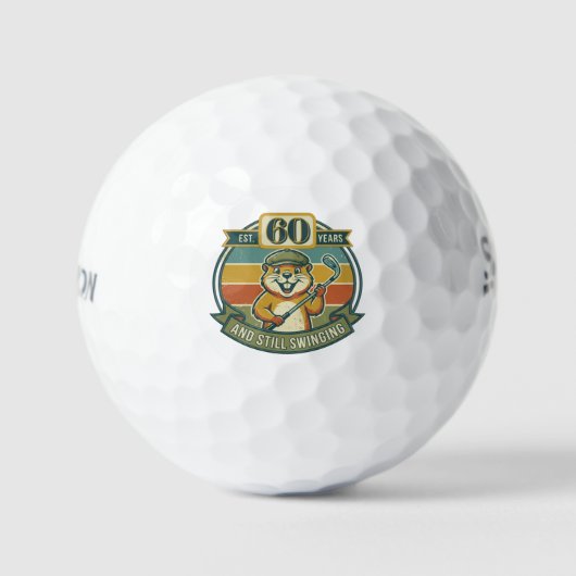 Balles De Golf Anniversaire drôle de 60 ans (Recto)