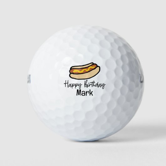 Balles De Golf Anniversaire du hot dog (Devant)