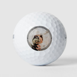 Balles De Golf Anniversaire du Mariage photo Mr & Mrs Married Cou