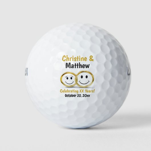 Balles De Golf Anniversaire Favoriser mignon dessin Mariage annea (Devant)