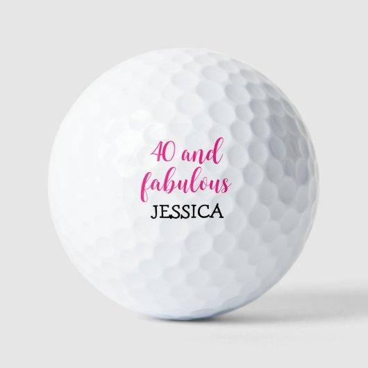 Balles De Golf Anniversaire Femme Golfeur Funny 40e heureux Quart (Recto)