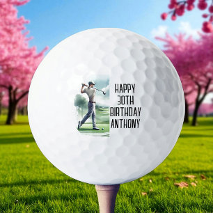 Balles De Golf Anniversaire Golfer Funny 30ème heureux Papa Golf