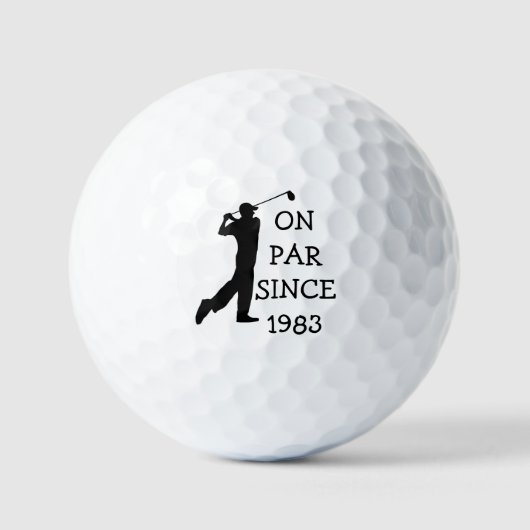 Balles De Golf Anniversaire Golfer Funny 40e heureux papa Par (Recto)