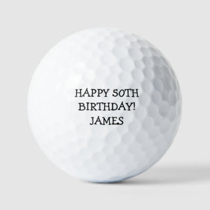 Balles De Golf Anniversaire Golfer Funny 50th Black Papa Golf Bal