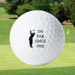 Balles De Golf Anniversaire Golfer Funny 70e heureux papa Par<br><div class="desc">A parité depuis 1952. 70e anniversaire. Parfait pour papa,  grand-père,  stepdad. Idée cadeau de golfeur. Personnalisez-le avec un an.</div>