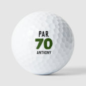 Balles De Golf Anniversaire Golfer Funny 70e heureux papa Par (Recto)