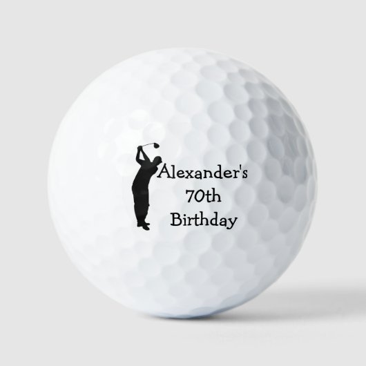 Balles De Golf Anniversaire Golfer Funny 70ème heureux Papa Golf  (Recto)