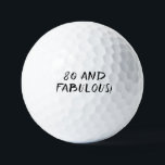 Balles De Golf Anniversaire Golfer Funny 80ème heureux Papa Golf<br><div class="desc">80 et fabuleux ! Citation drôle de 80ème anniversaire. Parfait pour papa,  grand-père,  stepdad. Idée cadeau de golfeur. Vous pouvez le personnaliser avec votre numéro.</div>