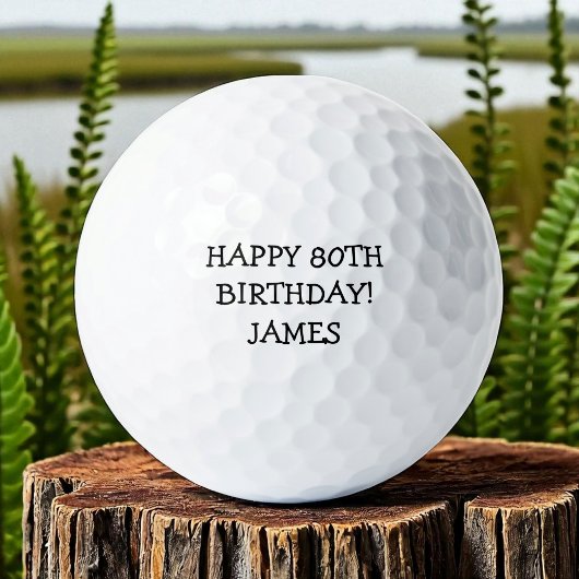 Balles De Golf Anniversaire Golfer Funny 80ème heureux Papa Golf 
