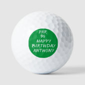 Balles De Golf Anniversaire Golfer Funny 90e heureux papa Par (Recto)