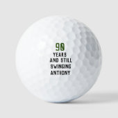 Balles De Golf Anniversaire Golfer Funny 90e heureux papa Par (Recto)