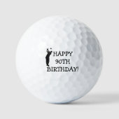 Balles De Golf Anniversaire Golfer Funny 90ème heureux Papa Golf (Recto)