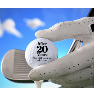 Balles De Golf Anniversaire personnalisé Années Couleur noire Pol