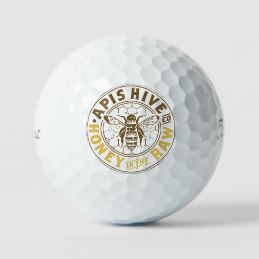 Balles de golf Apis Hive & Honey Co. (Recto)