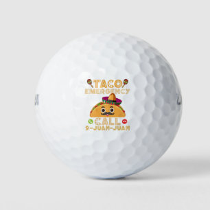 Balles De Golf Appel d'urgence Taco Drôle Cinco de Mayo Mexicain