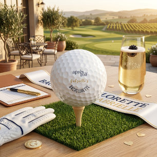 Balles De Golf Après Golf Bachelorette Bleu Élégant Floral Prépa