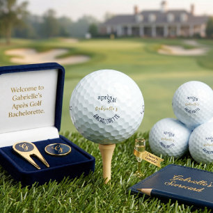 Balles De Golf Après Golf Bachelorette Bleu Élégant Prépa Floral