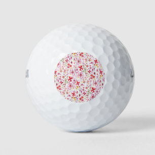 Balles De Golf Aquarelle de fleurs sauvages