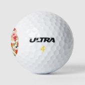 Balles De Golf Aquarelle florale monogramme (Logo)